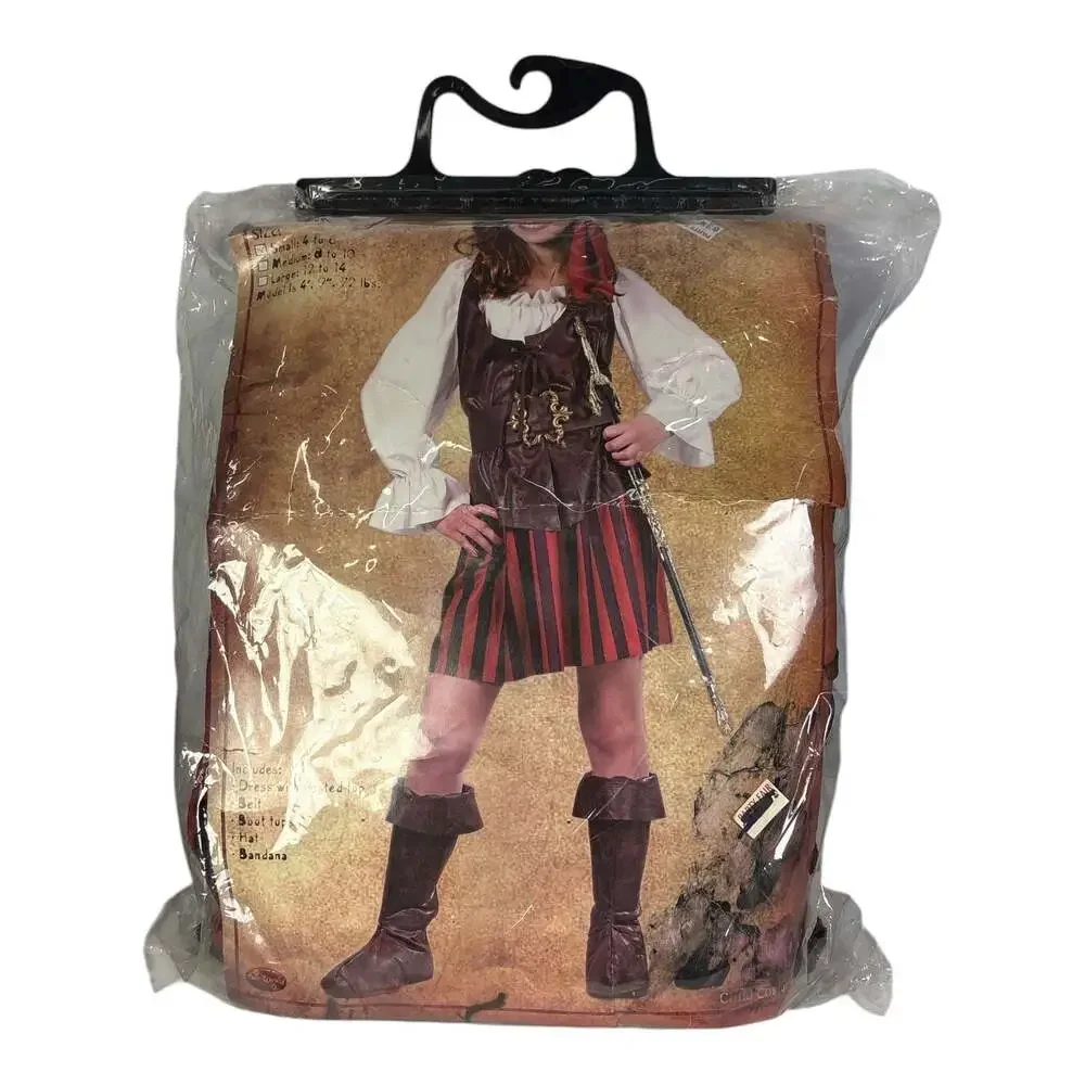 Fun World High Seas Buccaneer Pirate Girls Small 4-6 Halloween Costume Party New